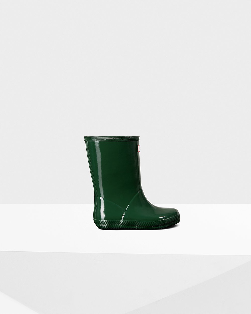 Kids Rain Boots - Hunter Original First Classic Gloss (05VUYKOLF) - Green